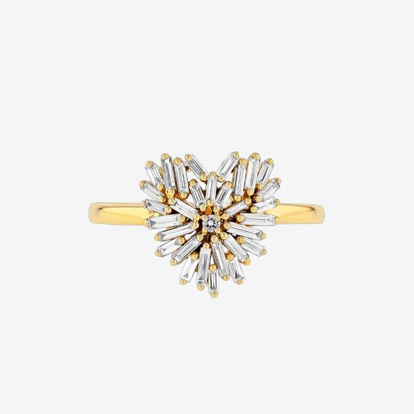 6.5 Classic Diamond Small Heart Ring Suzanne Kalan - Picture 1 of 10